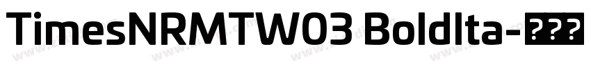 TimesNRMTW03 BoldIta字体转换